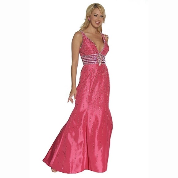 MY Fashion YY2946 Fuchsia Dress - Picture 1 of 7